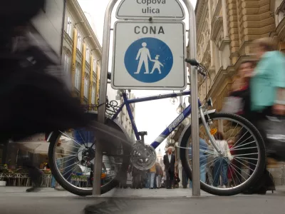  - evropski teden mobilnosti - kolesar - Čopova ulica - cona,//FOTO: Matej PovšeOPOMBA: ZA OBJAVO V ČASOPISU DNEVNIK / Foto: Matej Povše