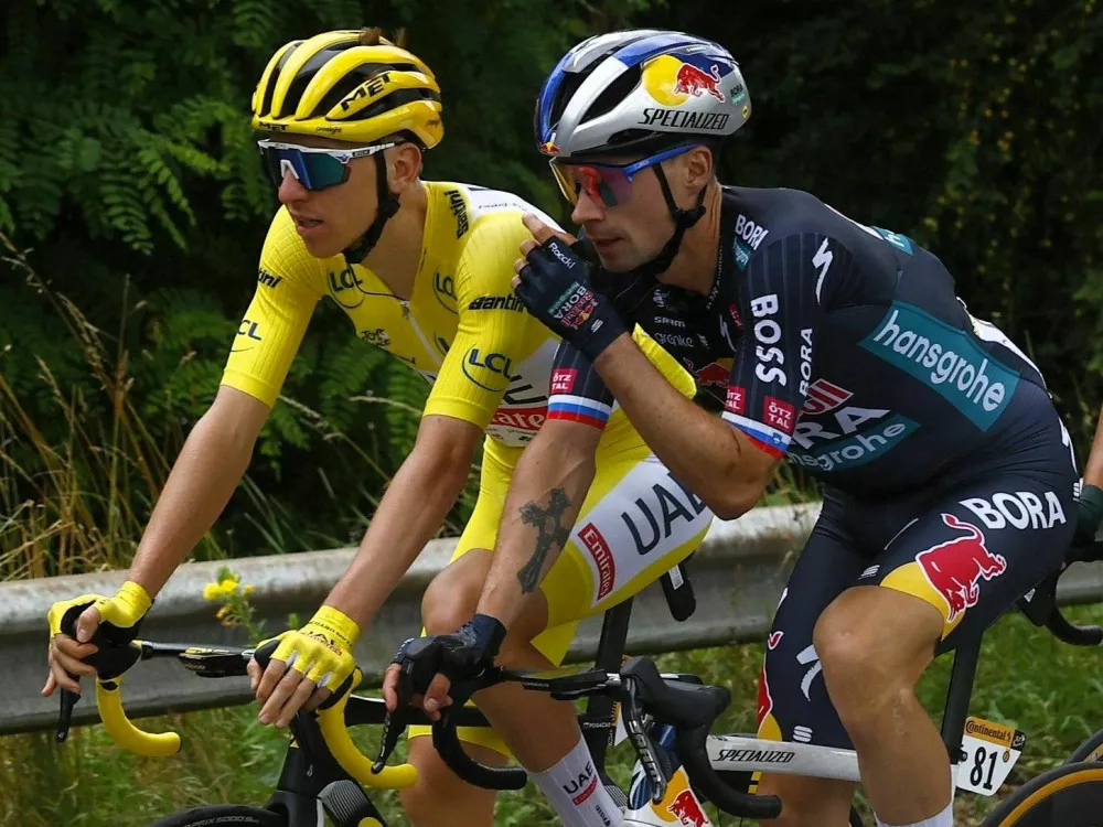 R+Tadej Pogačar Primož Roglič / Foto: Reuters