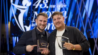 Zadnja dva zmagovalca MMS, Gregor Ravnik in Žan Videc. / Foto: Aleš Rosa