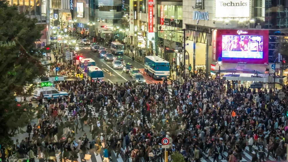 Gneča na križi&scaron;ču &Scaron;ibuja je enaka ponočič in podnevi. / Foto: Istock