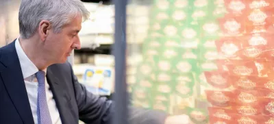 French businessman and Lactalis CEO Emmanuel Besnier visits a supermarket in Belo Horizonte, state of Minas Gerais, Brazil, on April 16, 2024. Dairy giant Lactalis saw its sales rise again in 2023 despite "the erosion of global markets,"  and its net profit rebounded by 11% to 428 million euros.,Image: 865710177, License: Rights-managed, Restrictions:, Model Release: no / Foto: Profimedia