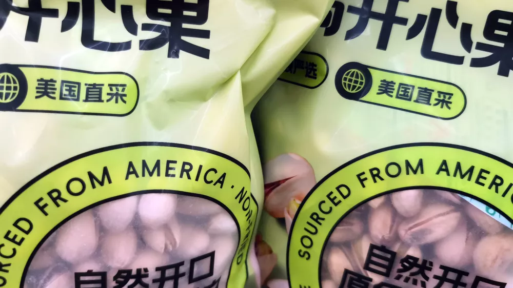 YICHANG, CHINA - APRIL 5, 2025 - Imported goods originating in the United States are seen on sale at a supermarket in Yichang, Hubei province, China on April 5, 2025. (Photo by CFOTO/Sipa USA)No Use China.