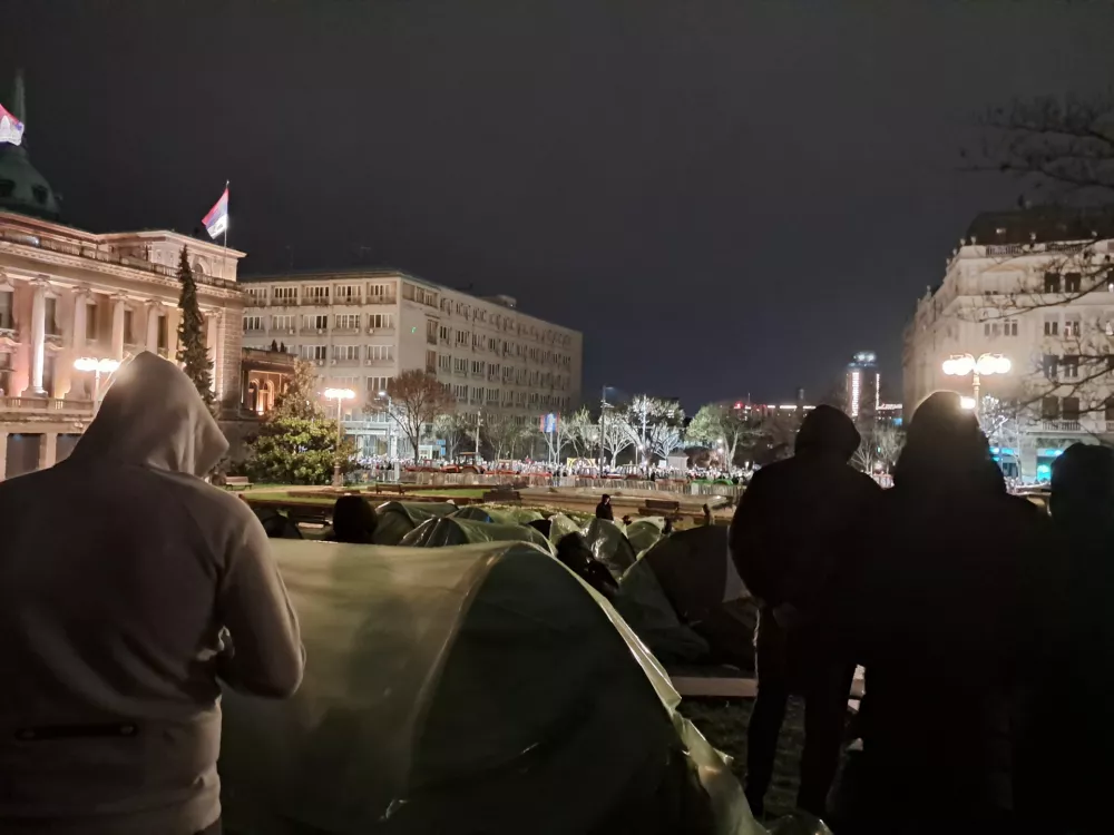 Beograd Pionirski park protesti &scaron;tudenti Srbija