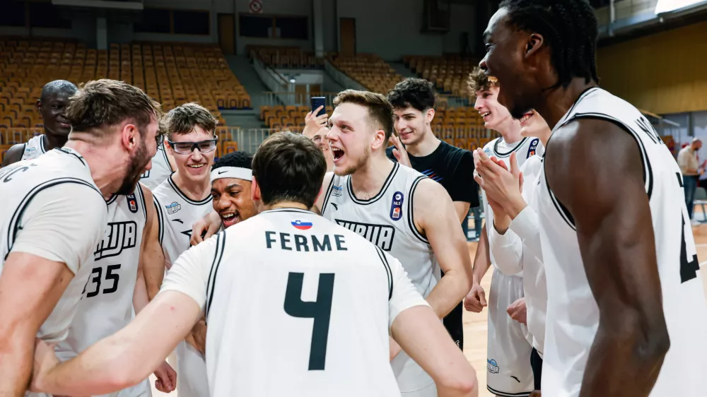 in action during second match of the semi-final of ABA 2 league 2024/25 basketball match between Iliriija and Zlatibor Mozzart in Hala Tivoli, Ljubljana, Slovenia on April 16, 2025