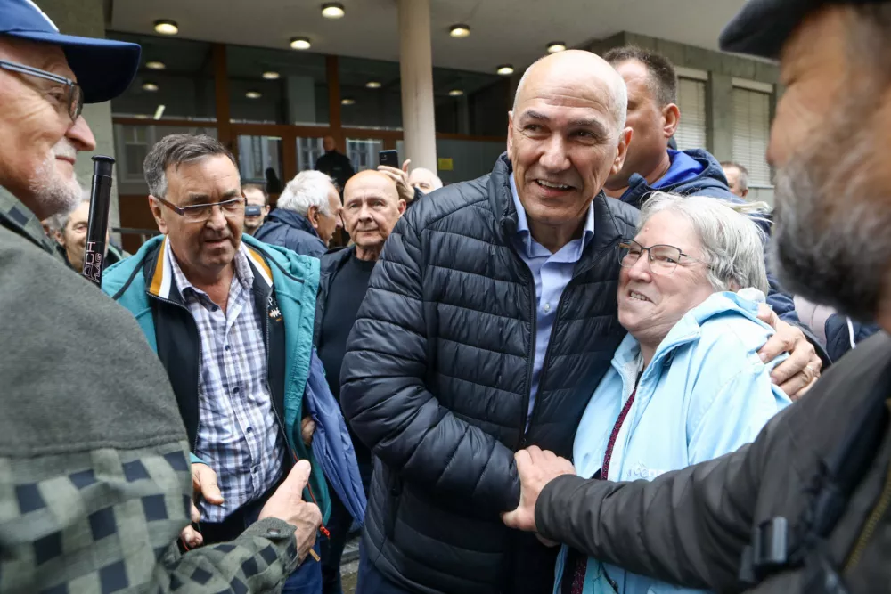 18.4.2025 Celje sojenje Janez Janša v zadevi Trenta.Foto: Luka Cjuha