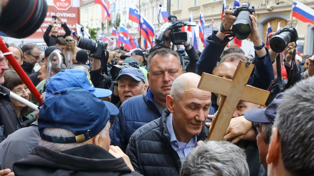 18.4.2025 Celje sojenje Janez Janša v zadevi Trenta.Foto: Luka Cjuha