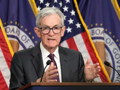 FILE PHOTO: U.S. Federal Reserve Chair Jerome Powell speaks during a press conference after a two-day meeting of the Federal Open Market Committee on interest rate policy, in Washington, U.S., January 29, 2025. REUTERS/Kevin Lamarque/File Photo