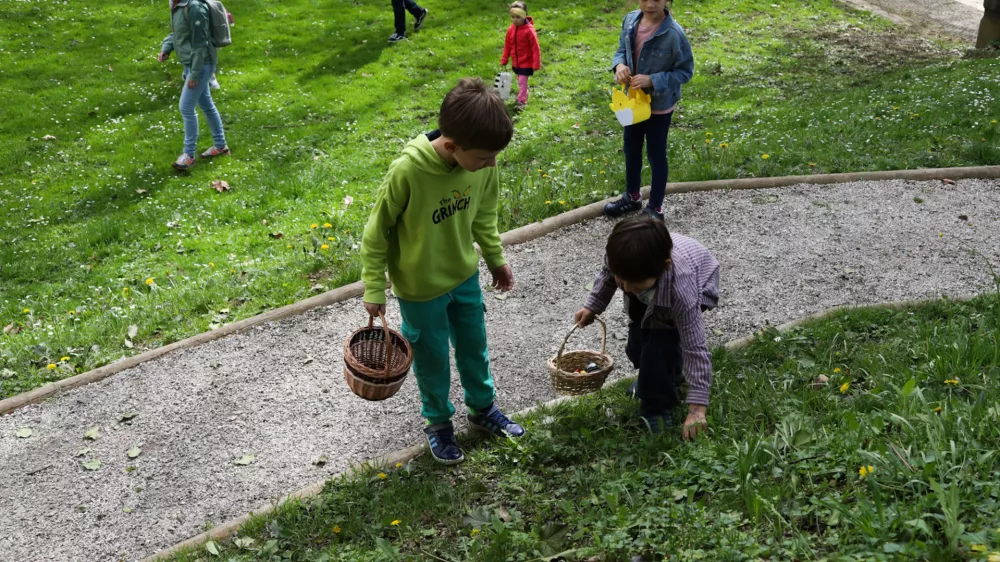19.04.2025. Lov na pirhe na Ljubljanskem gradu, prireditev za otroke. Foto: Bojan Velikonja 