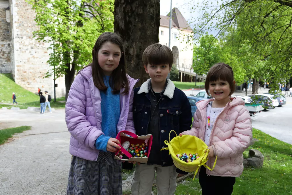 19.04.2025. Lov na pirhe na Ljubljanskem gradu, prireditev za otroke. Foto: Bojan Velikonja 