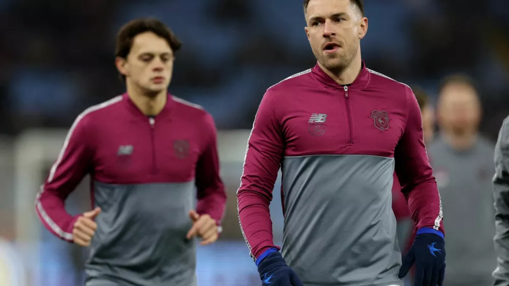 FILE PHOTO: Soccer Football - FA Cup - Fifth Round - Aston Villa v Cardiff City - Villa Park, Birmingham, Britain - February 28, 2025 Cardiff City's Aaron Ramsey during the warm up before the match REUTERS/Chris Radburn/File Photo