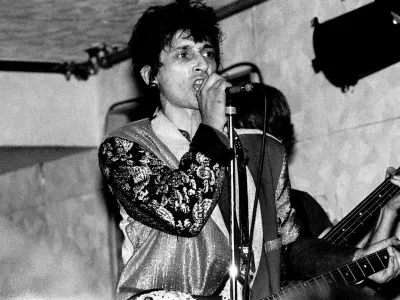 Johnny Thunders performs at the Huey's, Chicago, Illinois, August 10, 1979. (Photo by Paul Natkin/Getty Images)