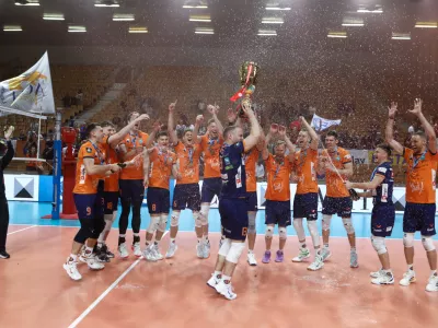 22.4.2025 - odbojka - ACH Volley - Alpacem Kanal v finalu državnega prvenstva za moškeFoto: Luka Cjuha