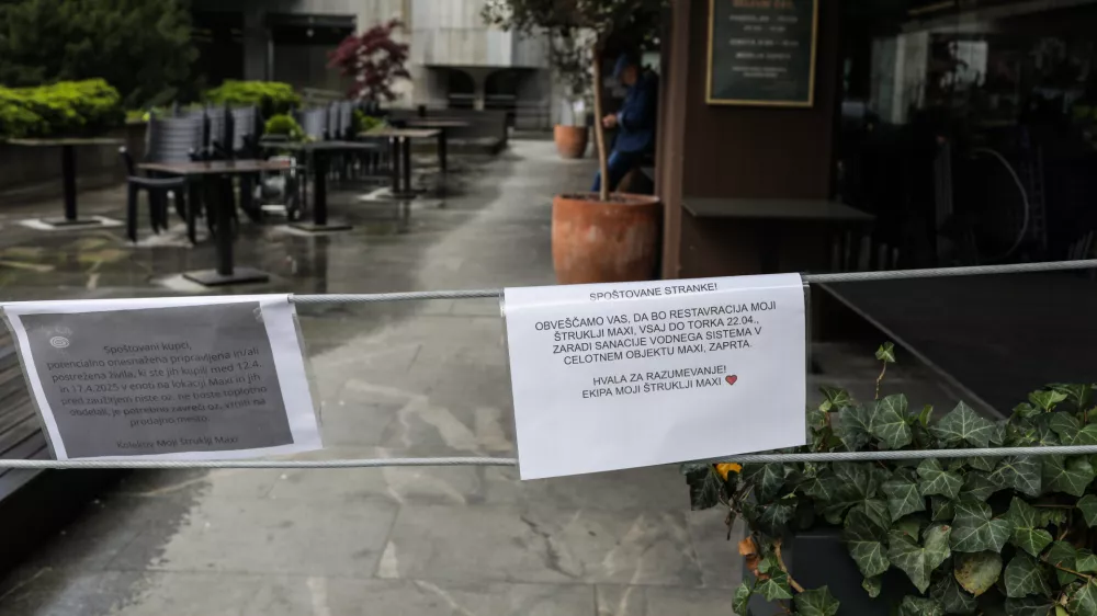 - 22.04.2025. - Zaprta restavracija Maxi zaradi onesnženega vodovoda.//FOTO: Bojan Velikonja