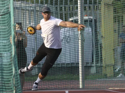Kristjan Čeh disk9.7.2023 - Atletika - Državno prvenstvo v atletiki Velenje - atletska zveza slovenijeFOTO: Luka Cjuha