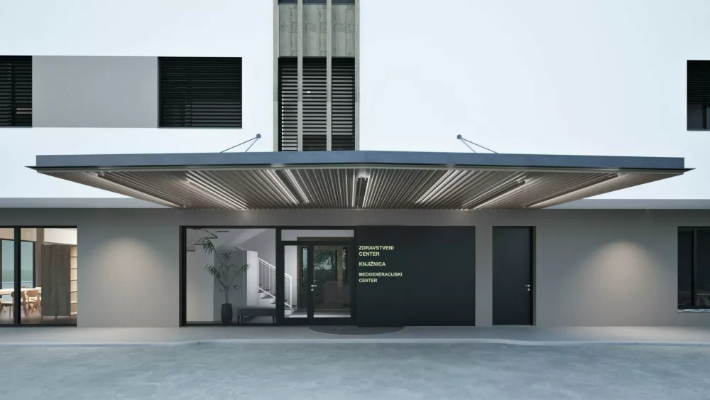 V objektu bosta tudi medgeneracijski center in knjižnica. Vir: Arhitektura Jure Kotnik