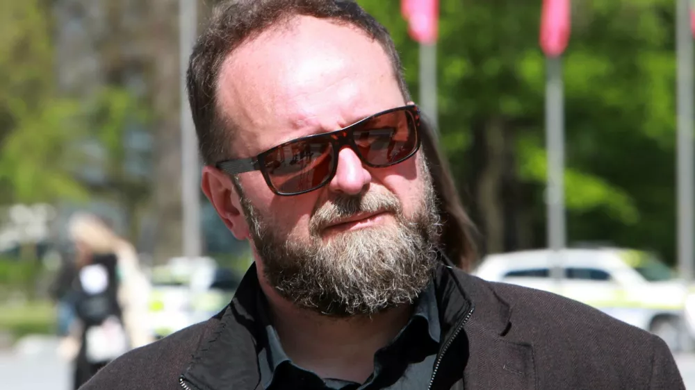 16.04.2025 -tiskovna za pripravo sprememb zakona o socialnem varstvu, Trg republikeGoran Blaško, Dom na KrasuFoto: Toaž Skale