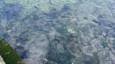 Sledi dizelskega goriva na obali mesta Hvar.