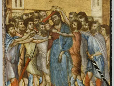 Cimabue Zasmehovanje Kristusa