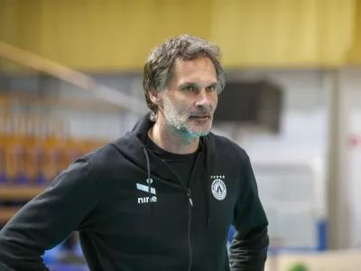 Gregor jeroncic, kanal, trener22.4.2025 - odbojka - ACH Volley - Alpacem Kanal v finalu državnega prvenstva za moškeFoto: Luka Cjuha