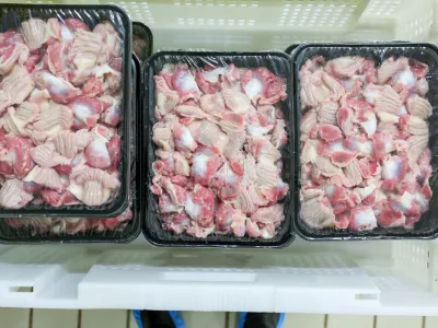 ﻿- piščanci - perutnina- - piščančje meso -    - 28.12.2016 - Podjetje Perutninarstvo Panvita, Rakičan - Murska Sobota - proizvodnja perutninskega mesa - mesno-predelovalna industrija - blagovna znamka AVE   //FOTO: Bojan VelikonjaOPOMBA: DNEVNIKOV OBJEKTIV - REPORTAŽA 2017 -