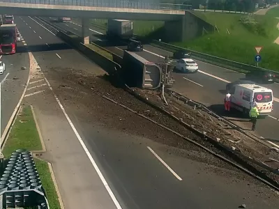 Avtocesta Maribor - Gruškovje, nesreča pri Prepolju.29. 4. 2025Foto: DARS