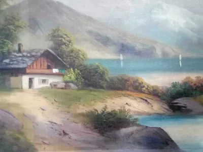RFYGK2 House on the lake painting by Adolph HitlerFoto: Reuters/Alamy