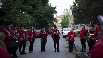 Prvi maj01.05.2025 Prvomajska budnica, pihalna godba LjubljanaFOTO: Nik Erik Neubauer