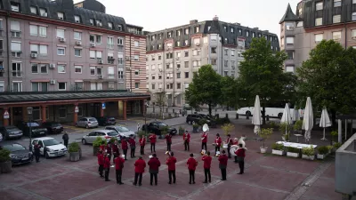 delavci delo01.05.2025 Prvomajska budnica, pihalna godba LjubljanaFOTO: Nik Erik Neubauer