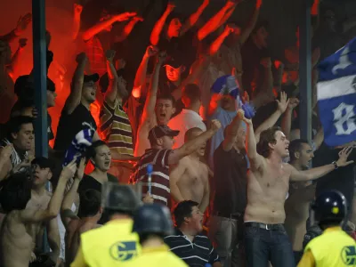Navijači zagrebškega Dinama, Bad Blue Boys, že od nekdaj sodijo med bolj problematične. Slika je arhivska. /Foto: Jaka Adamič/dokumentacija