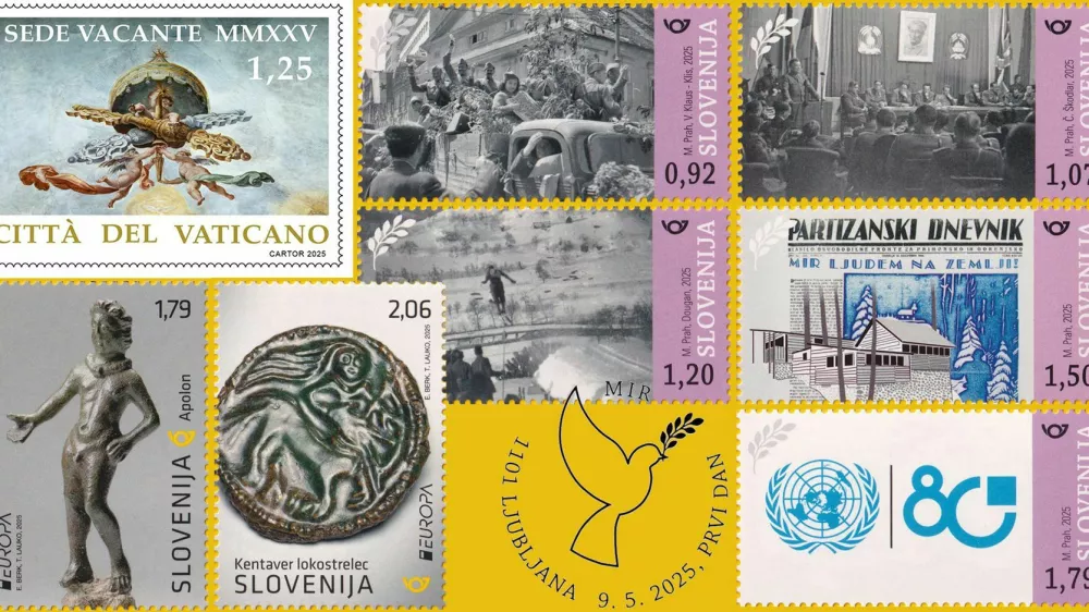 V petek bodo iz&scaron;le nove slovenske priložnostne po&scaron;tne znamke.