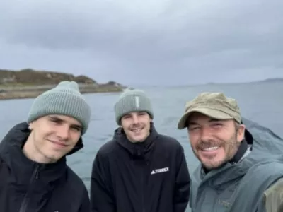 David Beckham v družbi sinov Romea in Cruza. F instagram