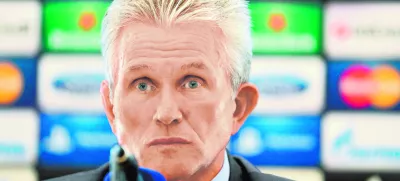 ﻿Bayern Munich coach Jupp Heynckes meets the media ahead of Wednesday's Champions League, round of eight, return-leg soccer match against Juventus, in Turin, Italy, Tuesday, April 9, 2013. (AP Photo/Massimo Pinca)