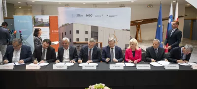 Maribor.Polozitev temeljnega kamna za podatkovni center, v katerem bo tudi superracunalnik.
