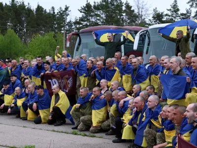 Ukrainian prisoners of war (POWs) are seen after a swap, amid Russia's attack on Ukraine, at an unknown location in Ukraine, in this handout picture released May 6, 2025. Ukraine's President Volodymyr Zelenskiy Via Telegram/via REUTERS THIS IMAGE HAS BEEN SUPPLIED BY A THIRD PARTY.