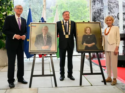 Slavnostna seja Mestnega sveta MOL, častni meščani, Danilo Turk, Milena Zupančič