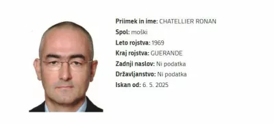 Ronan Chatellier na seznamu iskanih slovenske policije