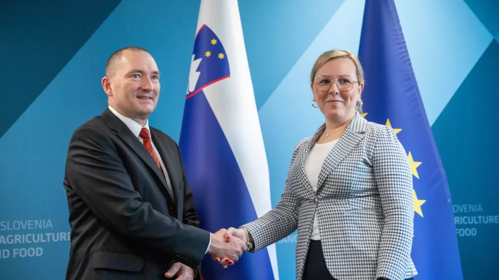 Jože Podgoršek, KGZS, Mateja Čalušić, ministrica za kmetijstvo, gozdarstvo in prehrano. Foto: MKGP