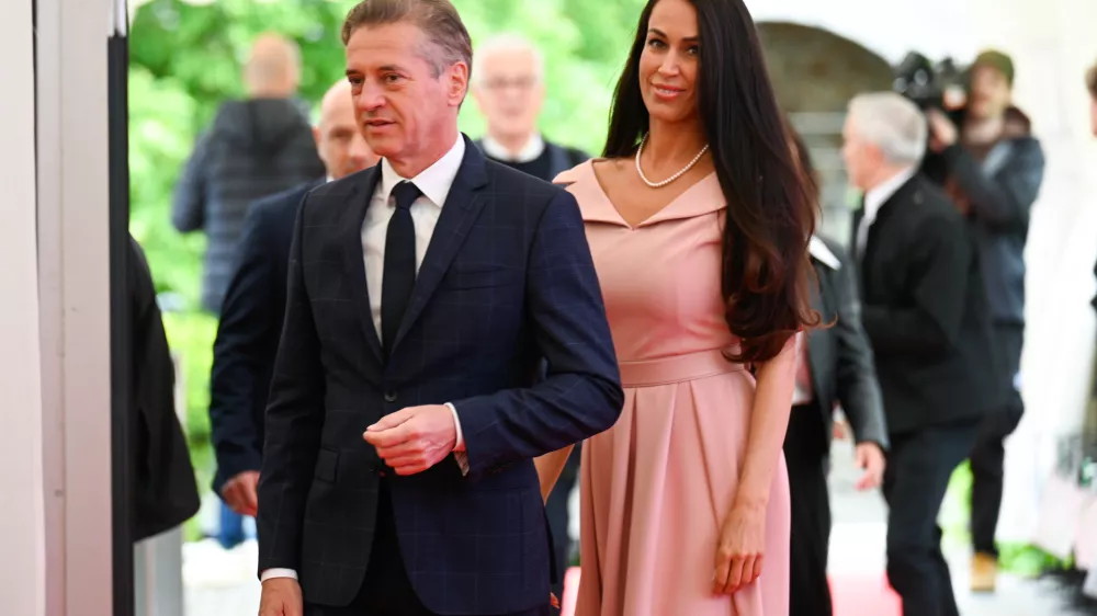 Robert Golob Tina Gaber 09.05.2025 - Slavnostna seja mestnega sveta Mestne občine Ljubljana ob prazniku Ljubljane FotoNik Erik Neubauer