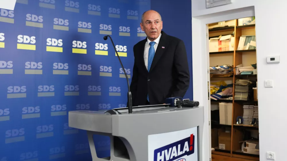 - 11.05.2025. Referendum 2025, Janez Jan&scaron;a, SDS, izjava. Foto: Bojan Velikonja i