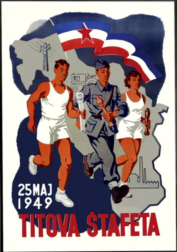 plakat za štafeto mladosti leta 1949 / Foto: Wikimedia