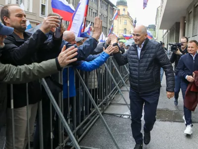 18.4.2025 Celje sojenje Janez Janša v zadevi Trenta.Foto: Luka Cjuha