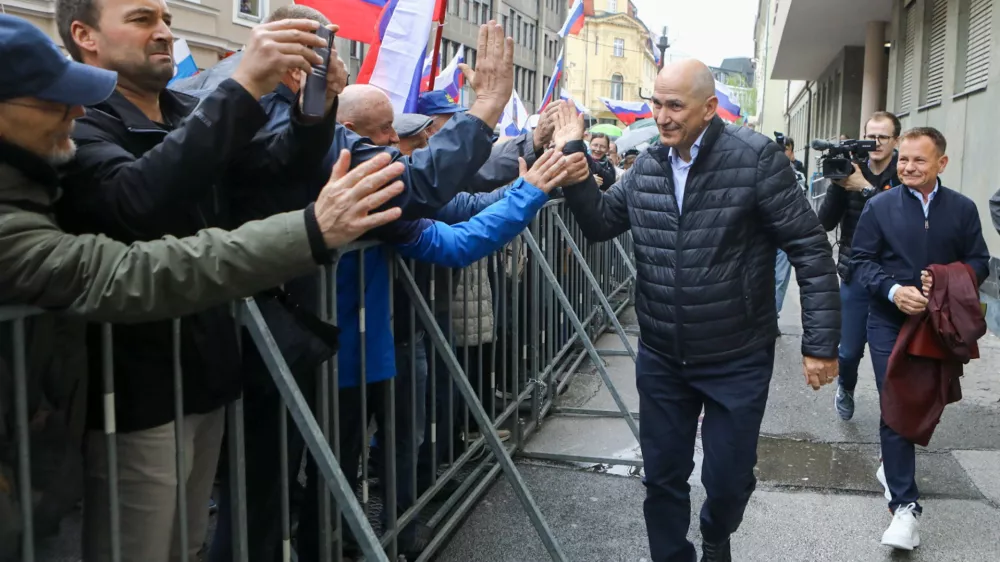 18.4.2025 Celje sojenje Janez Janša v zadevi Trenta.Foto: Luka Cjuha