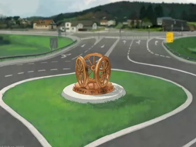 Krožišče Log Dragomer Gorazd Vahen