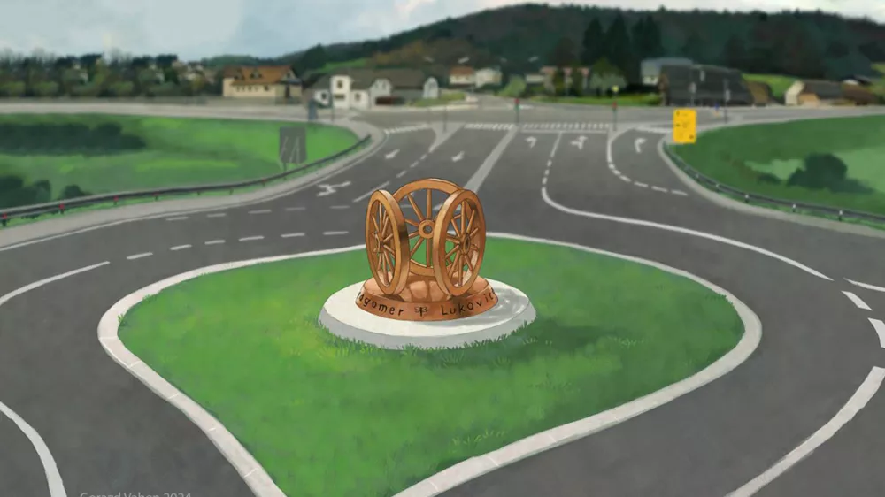 Krožišče Log Dragomer Gorazd Vahen