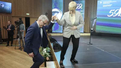 Matjaž Han, Nataša Pirc Musar- 11.02. 2024 – podelitev Bloudkovih nagrad //FOTO: Jaka Gasar