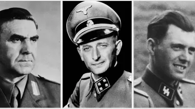 Nekateri največji kriminalci, ki so pobegnili po vojni: ustaš Ante Pavelić ter nacista Adolf Eichmann in Josef Mengele. / Foto: Wikipedia/javna Raba