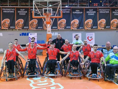Slovenski ko&scaron;arkarji so v rednem delu uvrstili v finale, ki bo v soboto, 17. maja, ob 18. uri v ljubljanski Hali Tivoli. Foto: ZSIS