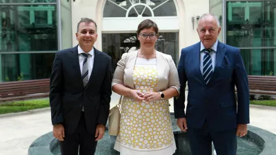 21.05.2025 - ZZZS, zavod za pokojninsko zavarovanje SlovenijeRobert Ljoljo, Irena Ilešič, Drago DelalutFoto: Tomaž Skale