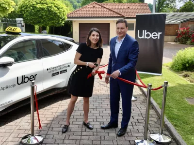 Boštjan Koritnik, ljubljanski podžupan Morena Šimatić, direktorica Uber CroatiaFoto: Jaka Gasar