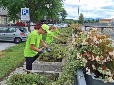 Pomoč pri delu dijakov in študentov med počitnicami pride poleti prav pri prenekaterem opravilu v mestu. Foto: arhiv MOC